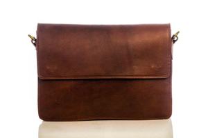 Handmade Half Flap Genuine Leather Laptop Shoulder Messenger Vintage Brown Satchel Briefcase Genuine Leather Bag For Men & Women - Product Image 5