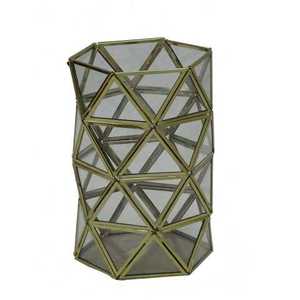 Decoración navideña para el hogar, farol de vela de filigrana con vidrio, nuevo diseño - Product Image 1