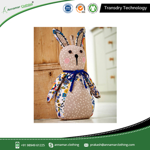 100% Organic Cotton Custom Logo Printed Stuffed Animal Sand Bag Doorstop - Product Image 5