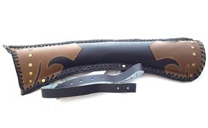 Tir à l'arc traditionnel en cuir véritable, quiper, - Product Image 3