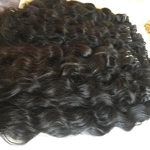 Bundles d'extension de tissage humain Remy cambodgien non traités naturel noir style vague doux Double trame HD dentelle disponible dentelle de perruque - Product Image 1