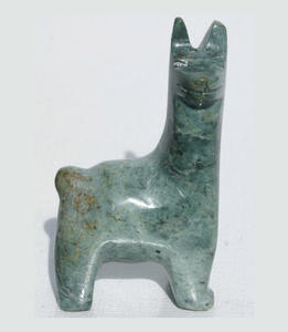 Fabriqué à la main alpaga Animal Figurine Mini Jade Sculpture sur pierre Unique nouveauté Arts Statue cadeau - Product Image 1