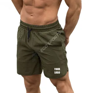 男子慢跑运动裤新压缩快干短裤短裤品牌服装信松紧腰健身房健身短裤