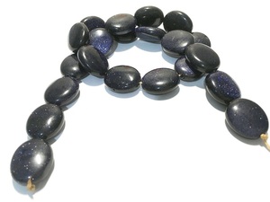 <b>Blue</b> Goldstone Oval <b>Bead</b> Stone Necklace Stones Oval <b>Bead</b> Crystal Charms for Jewelry Making Crystal Women Necklace Wholesaler - Product Image 2
