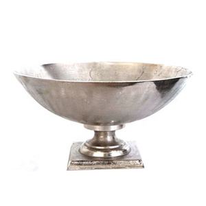 ชามผลไม้อะลูมิเนียมพร้อมฐาน / ชามเสิร์ฟตกแต่งโลหะนิกเกิล ชามสลัด - Product Image 2