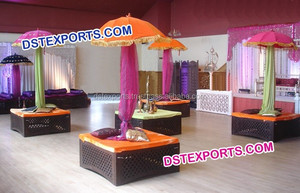 Última Decoración para Pasillos con Sombrillas y Flores, Sombrillas Indias Tradicionales para Escenario de Mehndi, Sombrilla para Escenario de Mehndi Musulmán, Reino Unido - Product Image 6