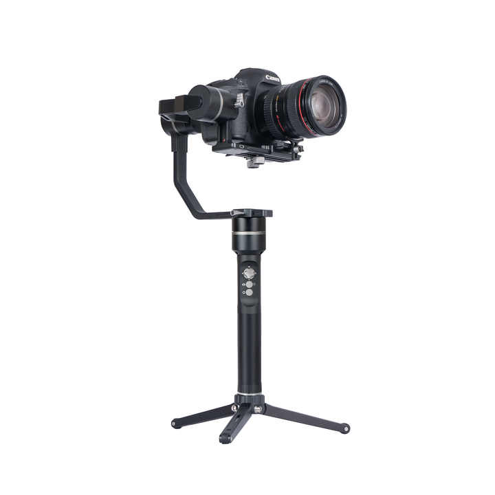 デュアルハンドルグリップVS Zhiyun Crane 2を備えたDSLRカメラ用の3軸