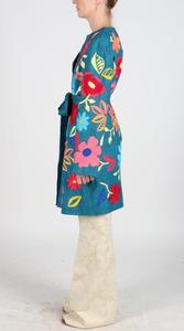 แฟชั่นผ้าฝ้าย100% ฟรีขนาดแขนกุดใหม่สบายสด Flora Suzani ปัก Beach & รีสอร์ทสวมใส่ Robe Lady Coat - Product Image 3