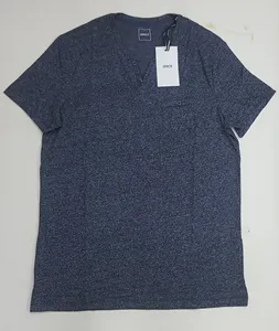 Leftover Garments Clothing Branded Labels Men's Shorts Sleeve Cotton Polyester V-Neck Button T Shirts Bangladeshi Stock Lot
