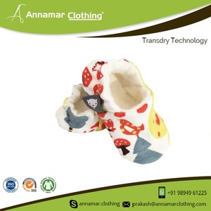 Pantoufles pour bébé bleu clair, bottines pour bébé 100% en coton biologique, vente en gros - Product Image 6