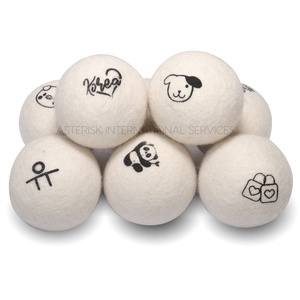 Wholesale Felt Dryer Balls for Laundry Softening Fabrics, Handmade 6 Pack XL 100% Eco-friendly Lint Balls from 100% New Zealand