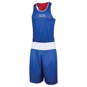 Conjunto de Boxeo Personalizable Económico con Logotipo Personalizado, Pantalones Cortos y Chaleco de Poliéster/Satén Cómodos y de Alta Calidad, Pakistán - Product Image 1