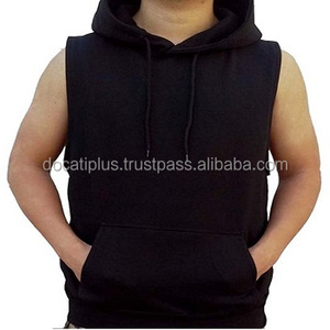 Sweats à capuche sans manches de haute qualité pour hommes imperméable anti-rides polyester fourniture OEM avec des conceptions d'impression 3D unies conception doublée - Product Image 5