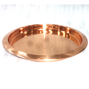 Bandeja de servicio de cobre ovalada de diseño antiguo - Product Image 6