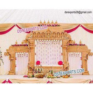 มณฑปงานแต่งงานแบบศรีลังกา ทำจากไม้แกะสลักสไตล์วัด มณฑปไม้แบบพระราชวัง ดีไซน์มณฑปสำหรับจัดงานในออสเตรเลีย ตกแต่งงานอีเว้นท์ - Product Image 1