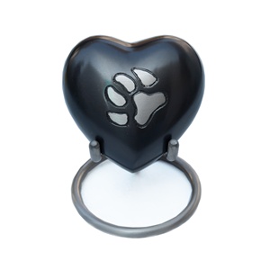 Urna de cremación para mascotas en forma de corazón con diseño de impresión de pata Tributo elegante y significativo para honrar a su amada mascota - Product Image 1