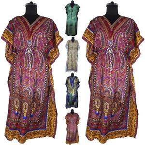 Vestido largo caftán sin mangas para mujer - Product Image 1