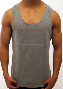 Fabricante de Ropa Deportiva para Hombre, Proveedor Mayorista OEM, Camisetas de Gimnasio Lisas, Ajustadas, de Algodón, sin Mangas, Chaleco Deportivo - Product Image 2