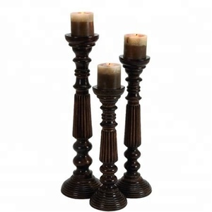 Wholesale Custom European Antique Luxury Wedding Home Decorating Wooden Geometric Vintage Tall Candlestick Candle Holder - Product Image 5