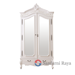 ชุดเฟอร์นิเจอร์ห้องนอนไม้โบราณ ดีไซน์สองสี ลายซันมิก้า สำหรับตู้เสื้อผ้า อินโดนีเซีย เวียดนาม ไทย จีน - Product Image 1