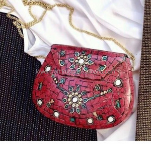 Seenda — pochette de soirée en métal argenté pour femme, pochette élégante en mosaïque, sac à main en alliage de couleur or, vente en gros - Product Image 6