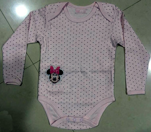 Romper Bayi Katun Organik Oem Sesuai Pesanan Grosir Pakaian Anak-anak India Tirupur Harga Kompetitif Musim Semi 100% Katun Organik