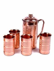LUXURY COPPER ANTIQUE <b>WATER</b> <b>JUG</b> WITH <b>GLASS</b> SET <b>JUG</b> GOOD QUALITY ORIGINAL COPPER <b>WATER</b> <b>JUG</b> PURE COPPER PITCHER - Product Image 5