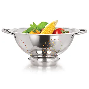 Stainless Steel Deep Colander With Pipe Handle