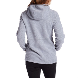 Sudadera con capucha de manga larga para mujer azul marino de alta calidad con cremallera y tejido de punto de bolsillo para uso en exteriores - Product Image 3
