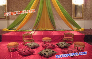 Sofá de Estilo Marroquí para Decoración Mehndi, Decoración de Escenario Indio, Conjunto Jhula, Color Personalizado, DST EXPORTS, Fabricante y Exportador - Product Image 6