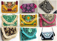 Bohemian Ujara Dompet Tangan Bermanik-manik Wanita, Tas Selempang Pom Kerang Manik-manik-Dompet Koin Manik-manik Warna-warni