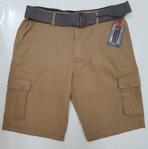 Pantalones cortos Cargo de LICRA de algodón y poliéster para hombre de marca original, stock excedente de exportación de Bangladesh para adultos de temporada de primavera - Product Image 1