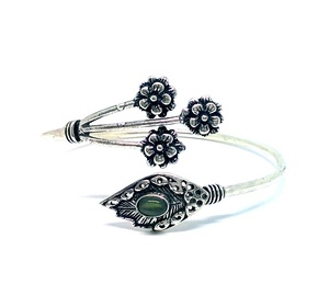 Bracelet de mode en laiton plaqué argent fait à la main perles diamants embellis manchette bracelets mariages anniversaires cadeau de noël - Product Image 4