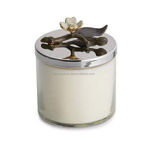 Hoja de tarro vela frasco con tapa de metal - Product Image 6