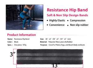 Conjunto de 3 bandas para hacer ejercicio, bandas de resistencia para glúteos, algodón de látex, OEM, embalaje personalizado, venta al por mayor - Product Image 5