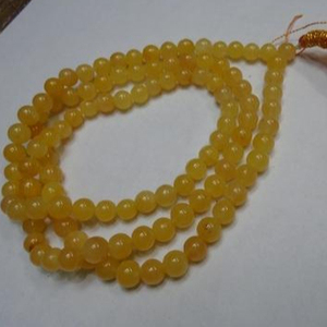 Collares de cuentas de Aventurina amarilla Natural, collar de cuentas lisas redondas de 8mm, joyería con cuentas de 20-22 pulgadas de longitud - Product Image 1