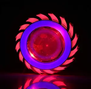 Universele 30W U14 Dubbele Angel Eye Led Koplamp Motorfiets Devil Eye Projector Devil Eye Koplamp