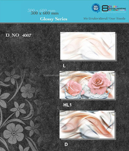 2018 Carreaux muraux en porcelaine 3D pour salle de bain 300x600mm Carreaux de briques réfractaires à jet d'encre avec verts - Product Image 5