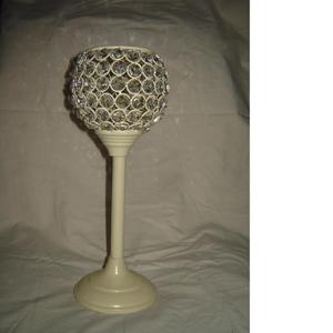 Ivory Crystal Wedding/Party Decoration Metal <b>Hurricane</b> Candleholder Pillar <b>Vase</b> on Sale - Product Image 4