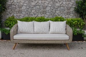ชุดโซฟาสไตล์พักผ่อนทันสมัยผ้าหวายหวายอลูมิเนียมกรอบสวนกลางแจ้งห้องรับแขกโรงแรม/วิลล่าเฟอร์นิเจอร์ - Product Image 5