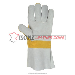 Gants de sécurité personnalisés résistants à la chaleur pour vaches Gants de soudage antidérapants et anti-coupure en cuir véritable - Product Image 4