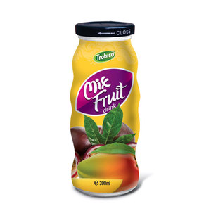 Meilleur prix Bouteille en verre de 300ml Jus de fruits mélangés OEM ODM Purée de bon goût Traitement aromatisé - Product Image 1