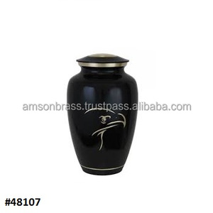 Sky Blue Enamel Printed Finished Decorative Urn New Arrival Butterfly Metal Cremation Urn Handmade Cremation Urns - Product Image 6