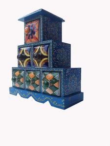 Caja de almacenamiento de 3 cajones de madera para especias y joyas, cajón separador de la mejor calidad de la India, artesanías - Product Image 2