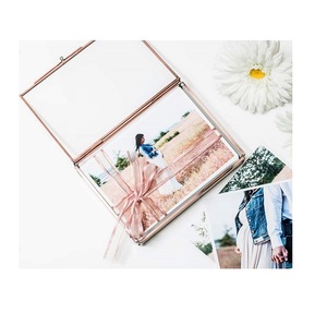 Glass Photo Box with Metal Frame for <b>Jewelry</b> <b>Storage</b> Decoration - Product Image 3