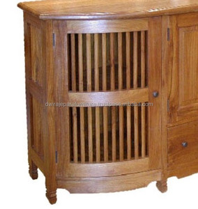 เฟอร์นิเจอร์ไม้สักในร่มอินโดนีเซียของตู้ทีวียืนทำจากไม้สักแข็ง - Product Image 2