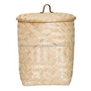 Bamboo Storage <b>Basket</b> Set with Three Sizes Ideal for Household Items Kitchen Use or Decorative <b>Display</b> - Product Image 3