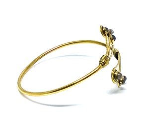 กำไลข้อมือทองเหลืองสีทองคุณภาพดีสร้อยข้อมือหินลาบราดอไรต์สไตล์หรูหราเครื่องประดับเพชรไข่มุกสำหรับผู้หญิง - Product Image 2