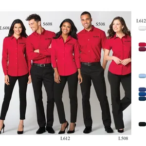 Port Authority Ladies 3/4-Áo Sơ Mi Dễ Dàng-55/45 Cotton Poly, Cổ Áo Mở, Chống Nhăn Và Đi Kèm Với Logo Của Bạn