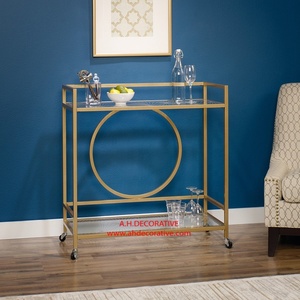 Bar & Hotels de luxe décorant des bouteilles de bière en verre et des fruits en métal chariot de service à vendre produit le plus vendu - Product Image 2